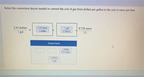 dollars per gallon to dollars per liter.
